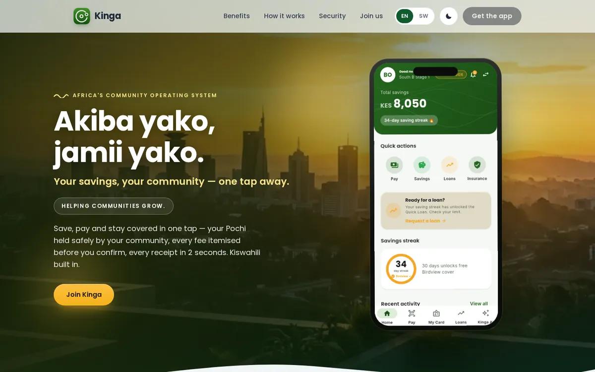 Screenshot of Kinga