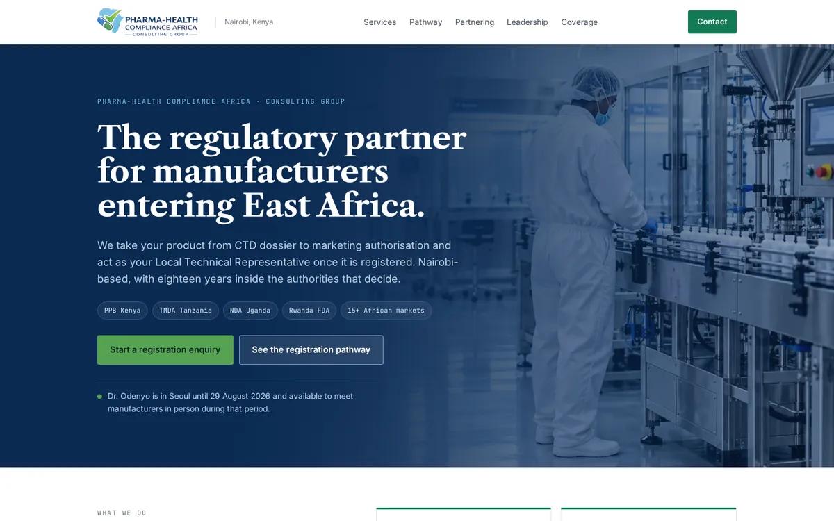 Screenshot of Pharma-Health Africa