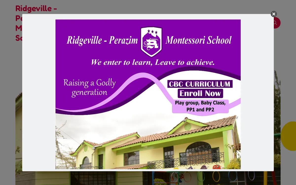Screenshot of Ridgeville Perazim Montessori School